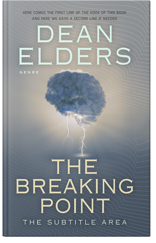 Front view of Premade Abstract Book Cover - Oslo Gray