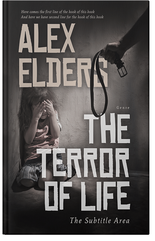 Front view of Premade Horror Book Cover - Silver Rust