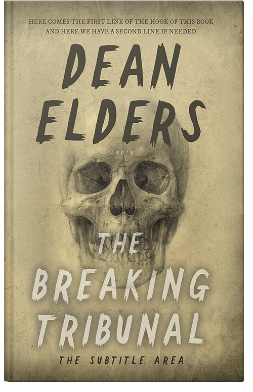 Front view of Premade Horror Book Cover - Indian Khaki