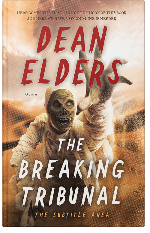 Front view of Premade Horror Book Cover - Almond