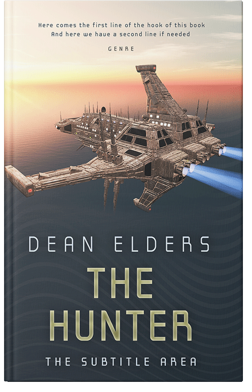 Front view of Premade Science Fiction Book Cover - Almond