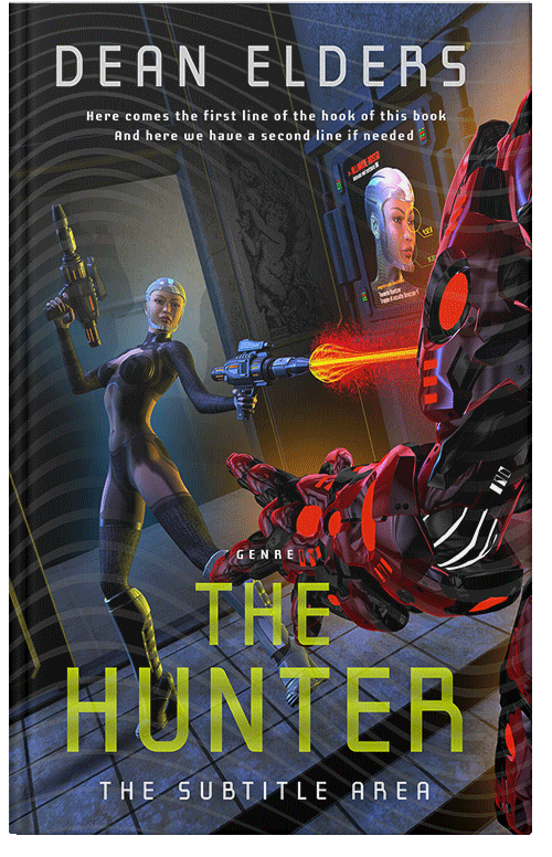 Front view of Premade Science Fiction Book Cover - Shark