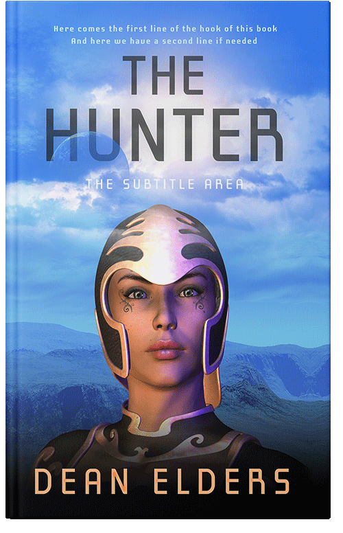 Front view of Premade Science Fiction Book Cover - Cornflower Blue