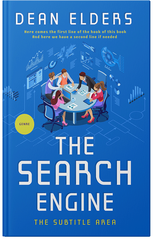 Front view of Premade Business Book Cover - Science Blue