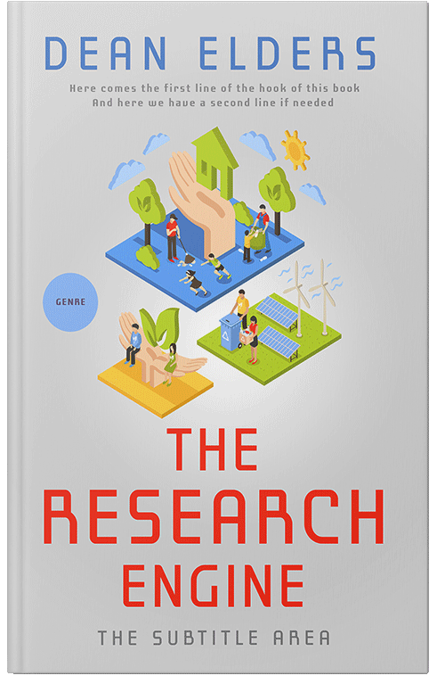 Front view of Premade Business Book Cover - Iron