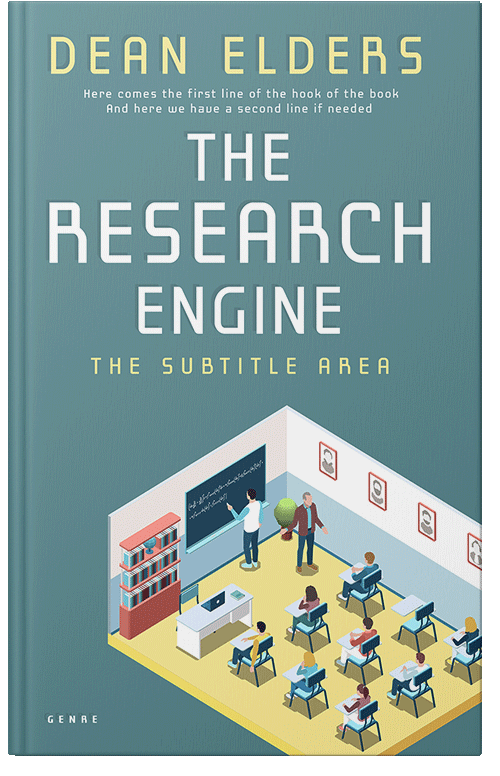 Front view of Premade Education Book Cover - Juniper