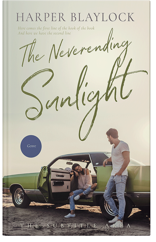 Front view of Premade Romance Book Cover - Satin Linen