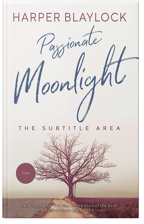 Front view of Premade Poetry Book Cover - Spring Wood