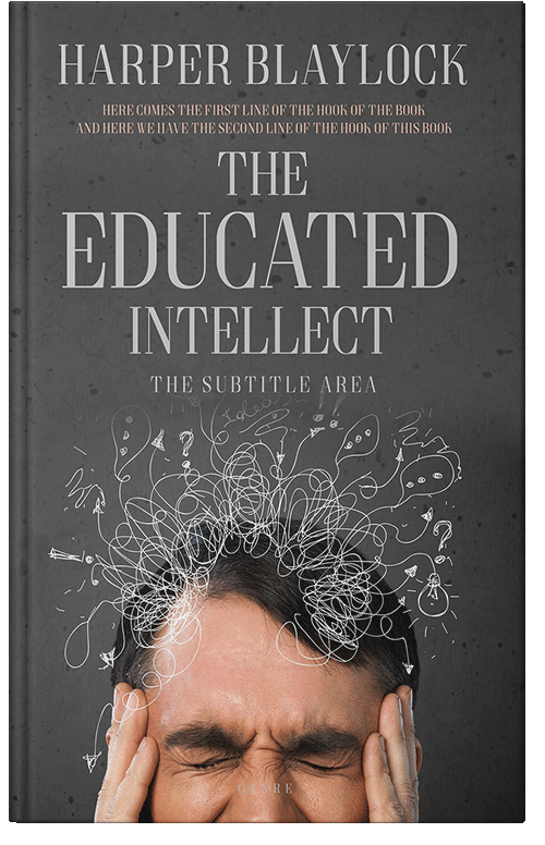Front view of Premade Education Book Cover - Fuscous Gray