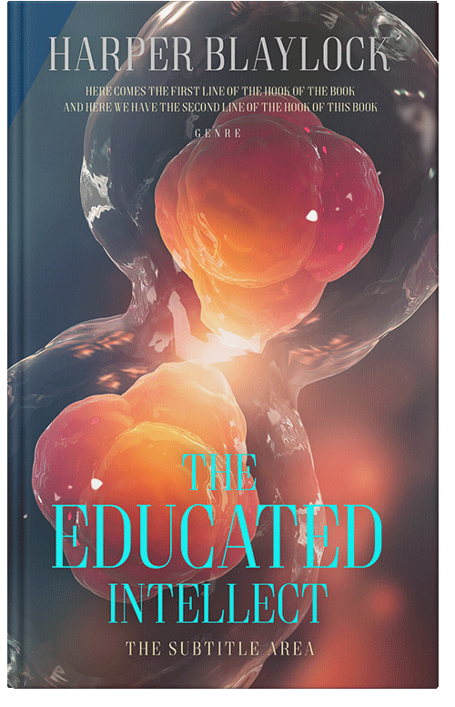 Front view of Premade Abstract Book Cover - Matrix
