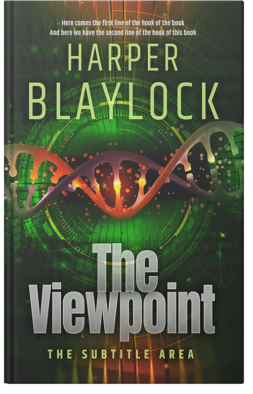 Front view of Premade Abstract Book Cover - Rangitoto