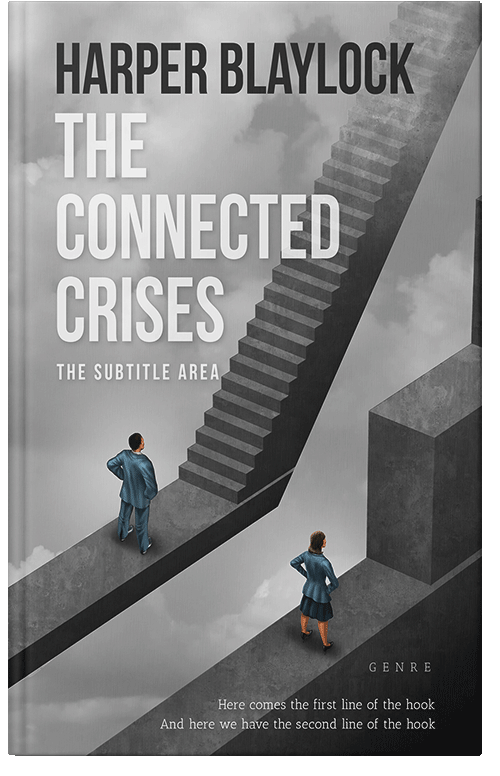 Front view of Premade Politics & Law & Society Book Cover - Dusty Gray