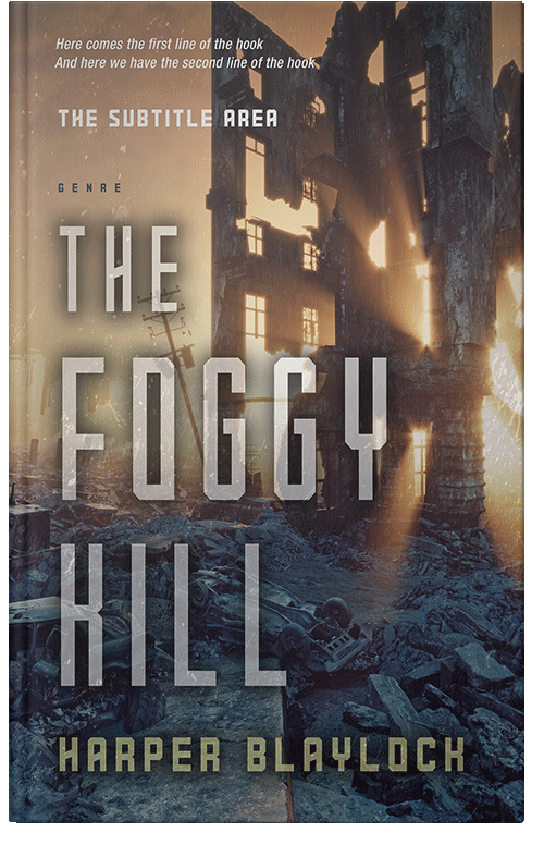 Front view of Premade Apocalyptica Book Cover - Ship Gray