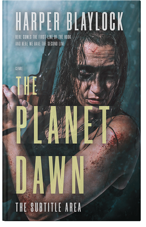 Front view of Premade Mystery & Thriller & Suspense Book Cover - Outer Space