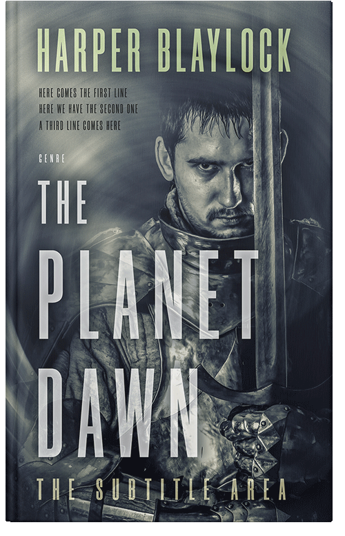 Front view of Premade Action & Adventure Book Cover - Bright Gray