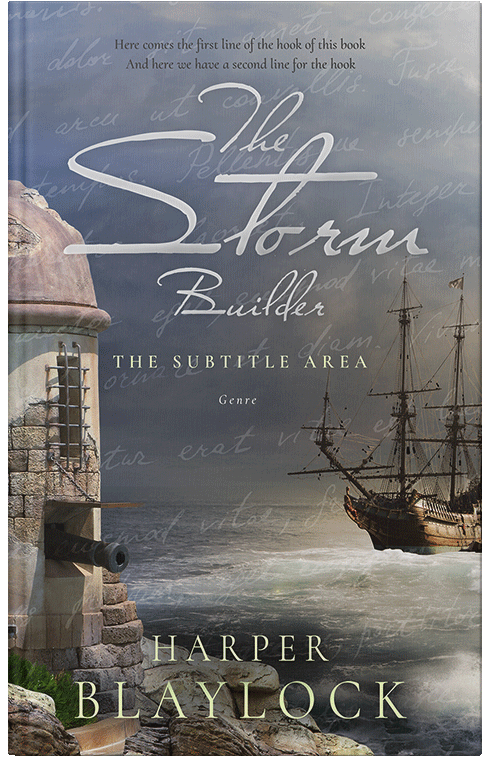 Front view of Premade Historical Book Cover - Mid Gray