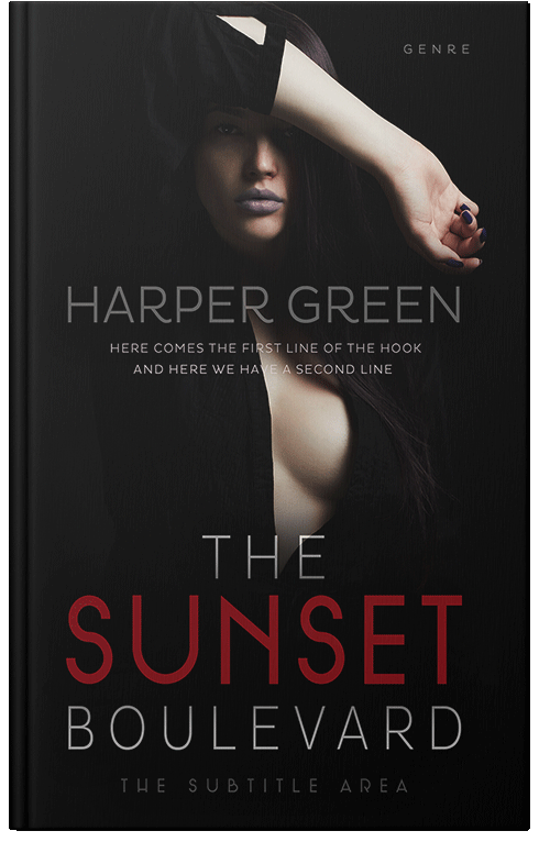 Front view of Premade Erotica Book Cover - Black