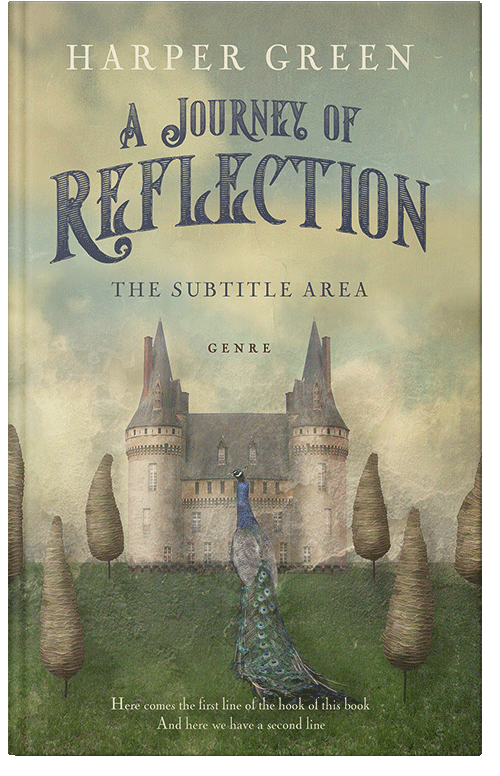 Front view of Premade Surreal Book Cover - Heathered Gray