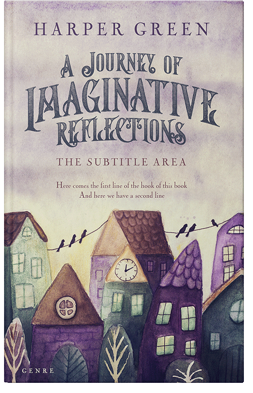 Front view of Premade Fantasy Book Cover - Swirl