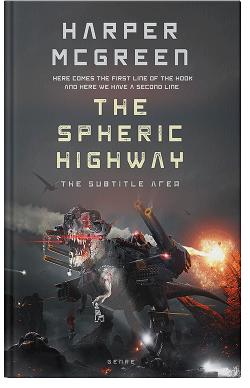 Front view of Premade Science Fiction Book Cover - Ship Gray