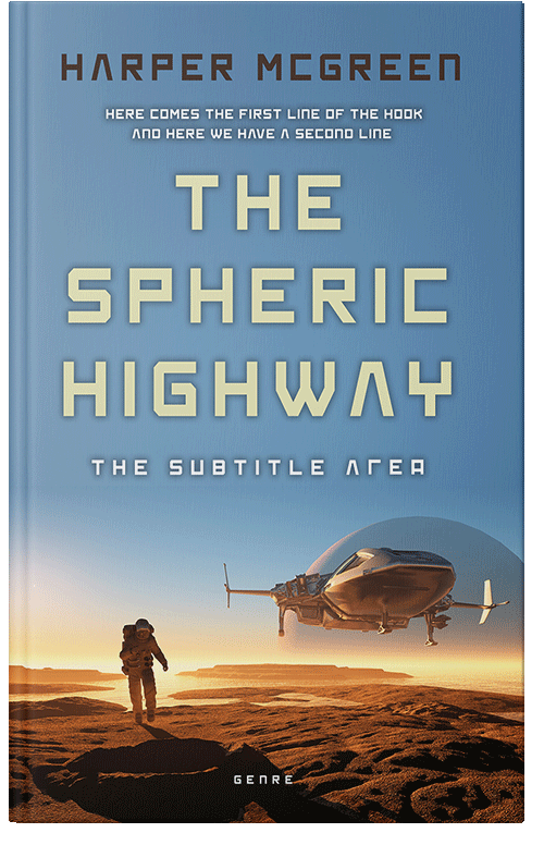 Front view of Premade Science Fiction Book Cover - Hippie Blue