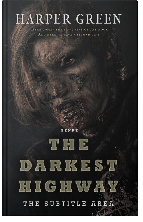 Front view of Premade Apocalyptica Book Cover - Cod Gray