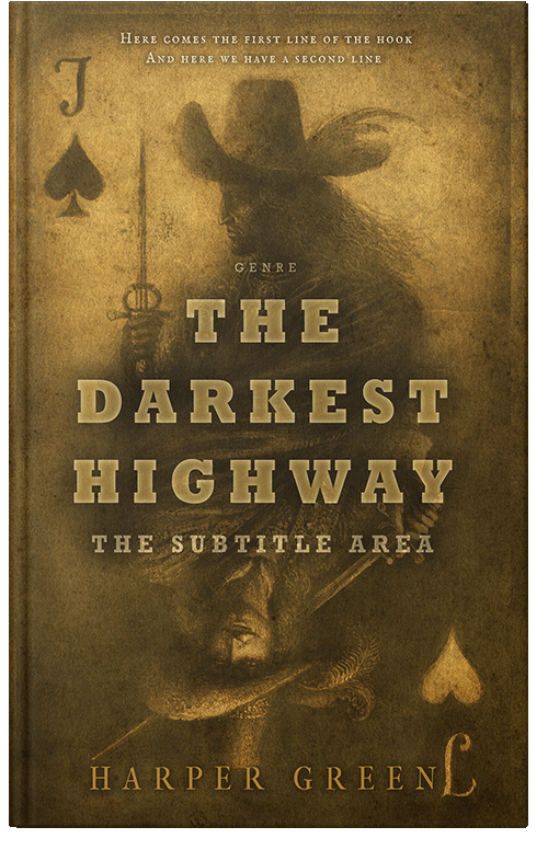 Front view of Premade Horror Book Cover - Punga