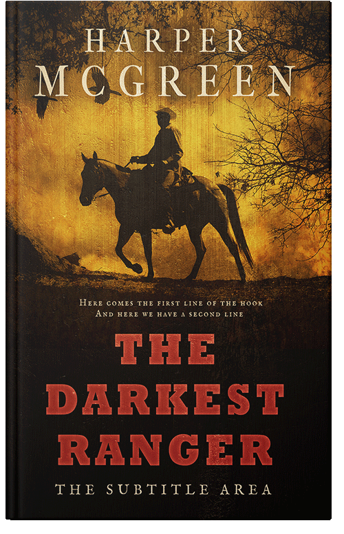 Front view of Premade Action & Adventure Book Cover - Graphite