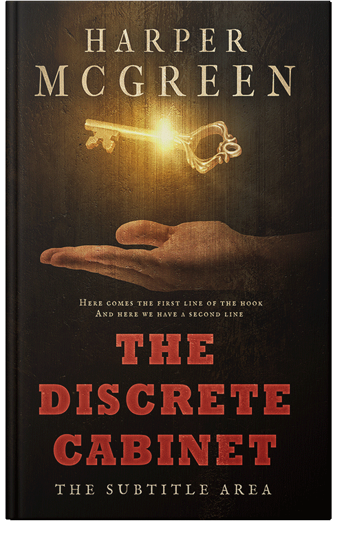 Front view of Premade Mystery & Thriller & Suspense Book Cover - Brown Rust