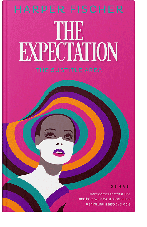 Front view of Red Violet #7044 - Premade Abstract Book Cover | BookCoverZone