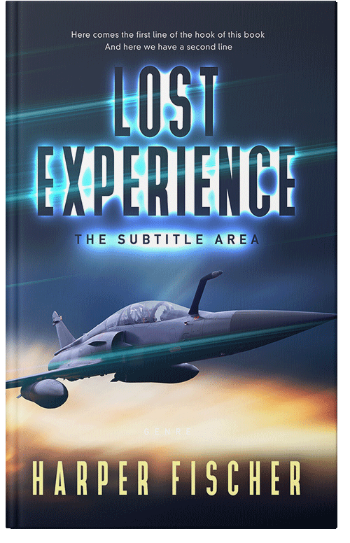 Front view of Premade Action & Adventure Book Cover - Stark White