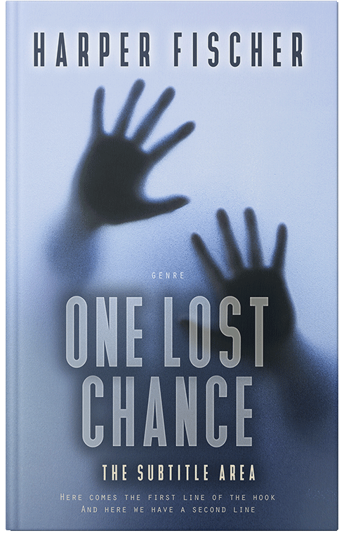 Front view of Premade Horror Book Cover - Periwinkle Gray