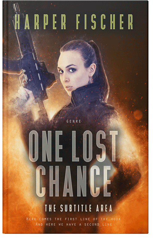 Front view of Premade Mystery & Thriller & Suspense Book Cover - Harvest Gold