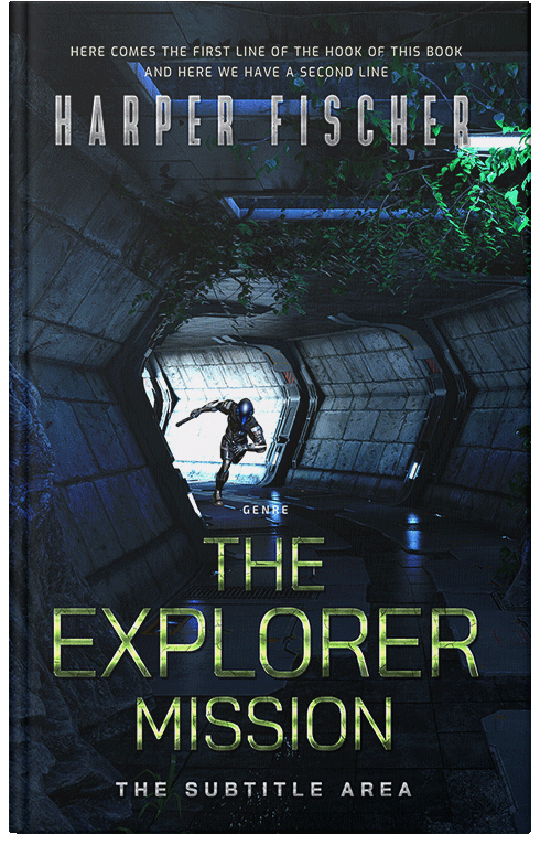 Front view of Premade Science Fiction Book Cover - Ebony
