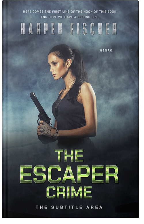 Front view of Premade Action & Adventure Book Cover - Limed Spruce