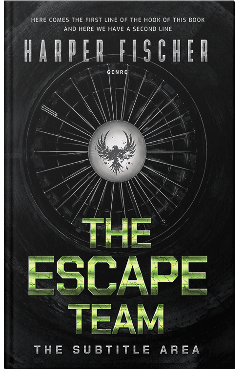 Front view of Premade Abstract Book Cover - Pine Glade