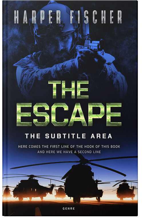 Front view of Premade Action & Adventure Book Cover - Thistle Green