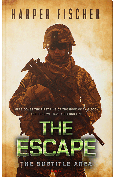 Front view of Premade Action & Adventure Book Cover - Cioccolato