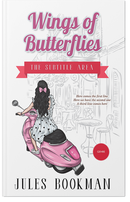 Front view of Premade Chick Lit Book Cover - Bon Jour