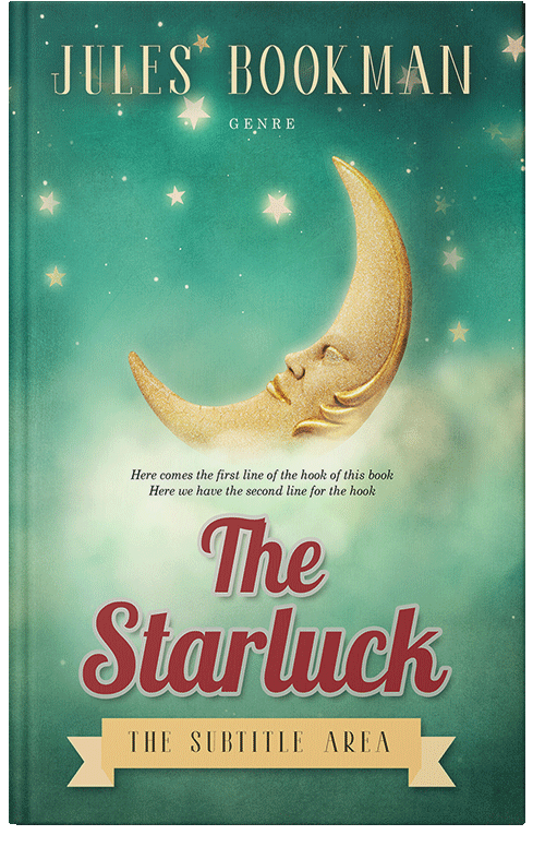 Front view of Premade Fantasy Book Cover - Ocean Green