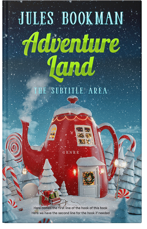 Front view of Premade Fantasy Book Cover - Nile Blue