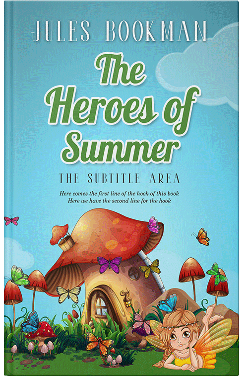 Front view of Premade Fantasy Book Cover - Aquamarine Blue