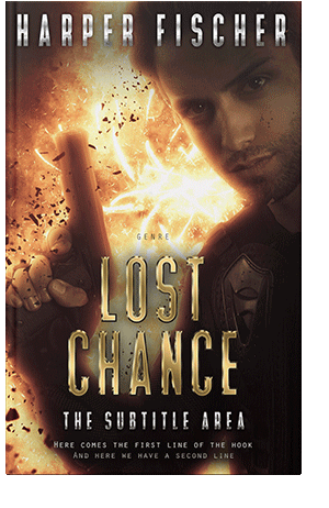 Pre Made Book Cover Gold Sand