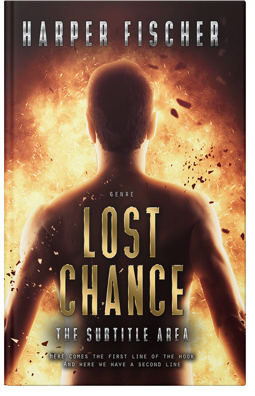 Front view of Premade Action & Adventure Book Cover - Tacao