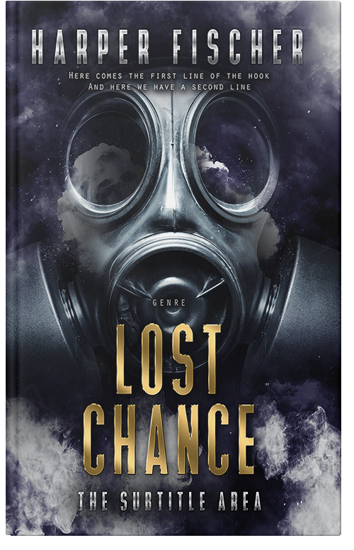 Front view of Premade Apocalyptica Book Cover - Steel Gray