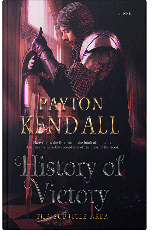 Front view of Premade Historical Book Cover - Puce