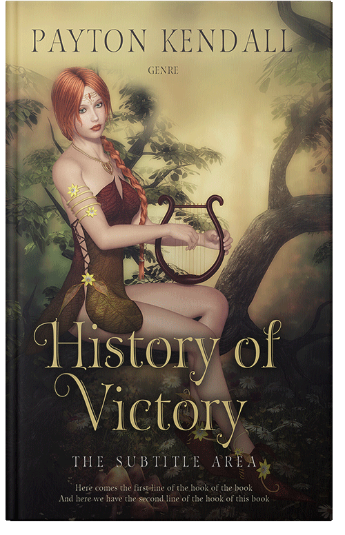 Front view of Premade Fantasy Book Cover - Tan