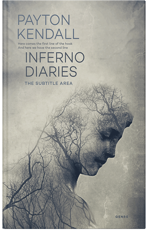 Front view of Premade Abstract Book Cover - Cotton Seed