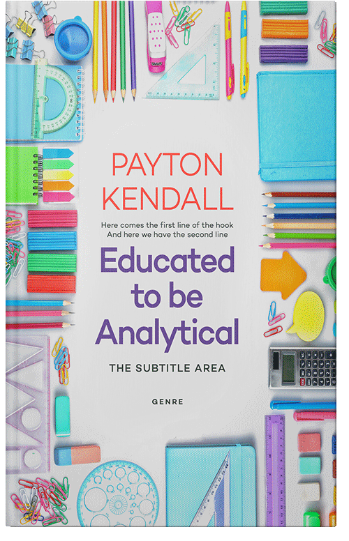 Front view of Premade Education Book Cover - Iron