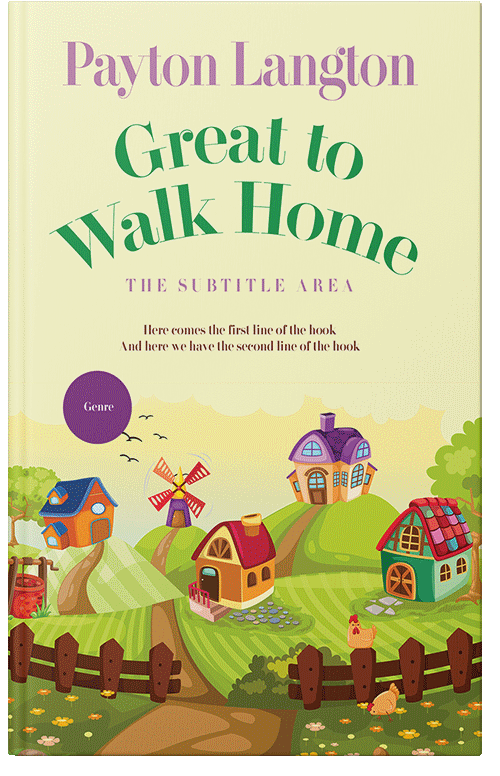 Front view of Premade Children's Book Cover - Citrine White
